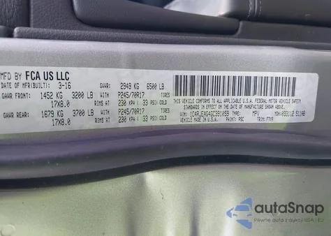 2016 Jeep Grand Cherokee Laredo z USA, uszkodzony, nr VIN 1C4RJEAG4GC391059